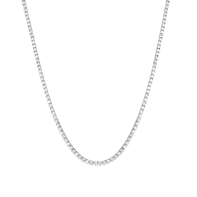 Aurate New York Classic Lab Grown Diamond Tennis Necklace - 5ct (large) In Yellow