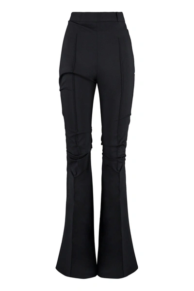 Jacquemus Merria Wool-blend Flared Trousers In Nero