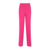 Gabriela Hearst Vesta High-rise Flared Wool Pants In Pink &amp; Purple