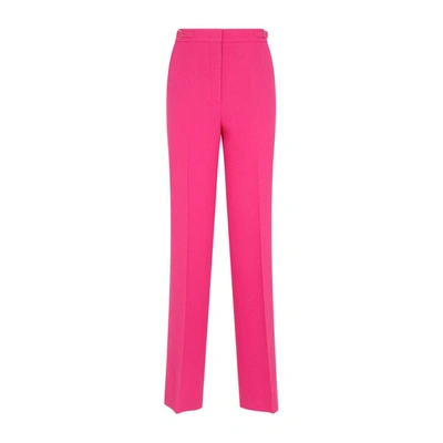 Gabriela Hearst Waistcoata High-rise Flared Wool Trousers In Pink