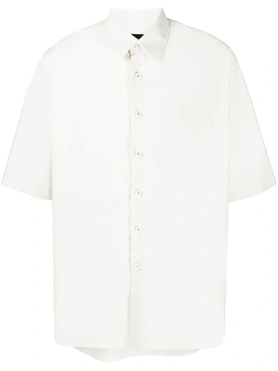 Lardini Flap Pocket Short Sleeve Shirt In Beige
