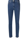 Moschino Teddy Bear-detail Slim-fit Jeans In Denim