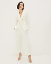 Veronica Beard Aubrie Linen Pant In White