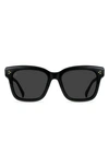 Raen Breya 54mm Polarized Square Sunglasses In Recycled Black/ Smoke Polar