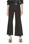 Frame Le Palazzo Crop Jeans In Film Noir
