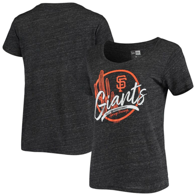5th And Ocean By New Era 5th & Ocean By New Era Heathered Black San Francisco Giants Spring Training Circle Cactus Tri-blend In Heather Black