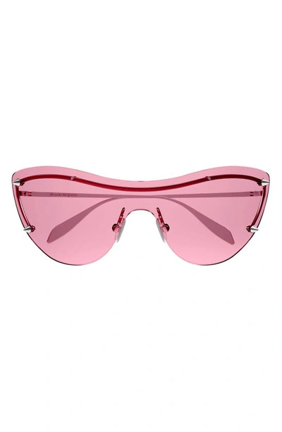 Alexander Mcqueen Metal Cat-eye Sunglasses In Pink