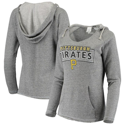 Concepts Sport Heathered Gray Pittsburgh Pirates Mainstream Raglan Tri-blend V-neck Pullover Hoodie