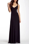 GO COUTURE V-NECK MAXI DRESS