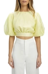 BARDOT ENYA CUTOUT ORGANZA CROP TOP