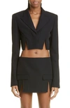 Dion Lee Compact Interlock Cropped Blazer In Black