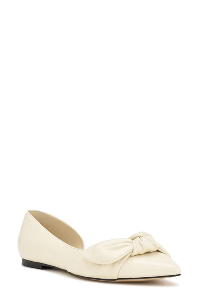 Nine West Women's Bannie D'orsay Pointy Toe Dress Flats Women's Shoes In Ivory 150