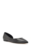 Nine West Women's Saige D'orsay Pointy Toe Slip-on Flats In Black 001