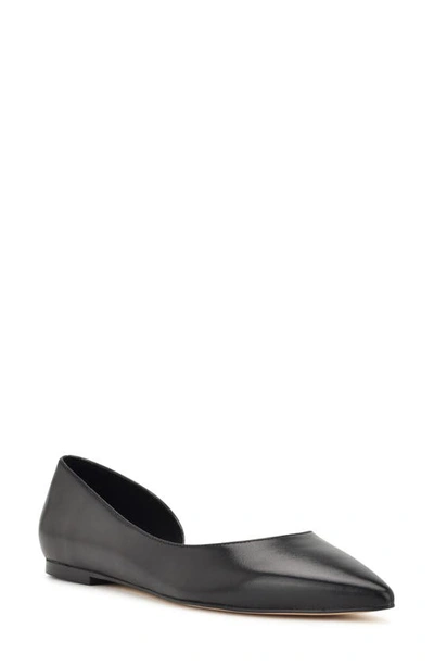 Nine West Women's Saige D'orsay Pointy Toe Slip-on Flats In Black