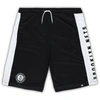 Fanatics Men's  Black Brooklyn Nets Big And Tall Referee Iconic Mesh Shorts In Black