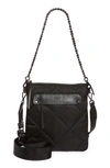 Mz Wallace Madison Quilted Flat Crossbody Bag In Black