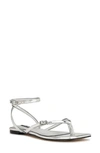 Nine West Nelson Strappy Sandal In Silver