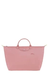 Longchamp Le Pliage Green Petal Pink Travel Bag L