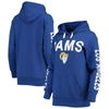 G-iii 4her By Carl Banks Royal Los Angeles Rams Extra Point Pullover Hoodie In Royal
