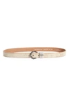 GOLDEN GOOSE BRAIDED BUCKLE FADED LEATHER BELT