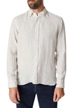 34 HERITAGE 34 HERITAGE SOLID LINEN CHAMBRAY BUTTON-UP SHIRT