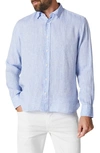 34 Heritage Solid Linen Chambray Button-up Shirt In Hawaiian Ocean