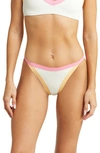 L*space Vacay Bikini Bottoms In Guava/ Cream/ Goh