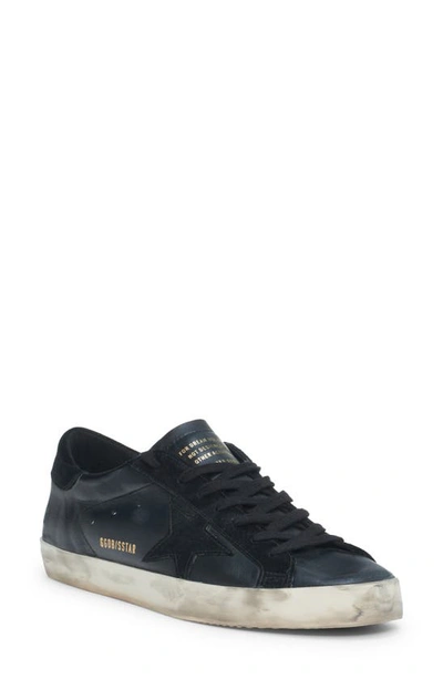 Golden Goose Men's Super Star Lace Up Trainers In Black