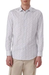 Bugatchi Men's Ooohcotton Tech Abstract Sport Shirt In Biscotti