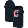 STITCHES STITCHES NAVY CLEVELAND GUARDIANS SLEEVELESS PULLOVER HOODIE