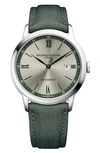 BAUME & MERCIER CLASSIMA 10696 AUTOMATIC CANVAS STRAP WATCH, 42MM