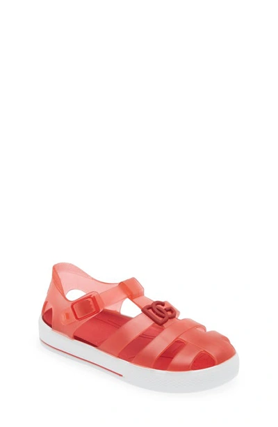 Dolce & Gabbana Red Sandals For Kids With Logo