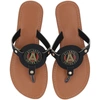 Foco Black Atlanta United Fc Die-cut Flip Flops In Black