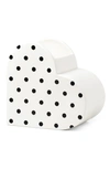 Kate Spade On The Dot Heart Vase In White