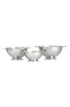 Le Creuset Set Of 3 Stackable Stainless Steel Colanders In Stainless Steel