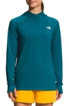 The North Face Cropped Drawstring Hoodie In Blue Coral