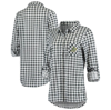 Concepts Sport Women's  Charcoal Oakland Athletics Wanderer Long Sleeve Button-up Nightshirt In Charcoal