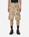 Junya Watanabe Basquiat-style Chino Shorts In Beige