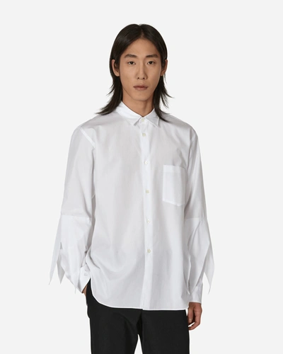 Comme Des Garçons Homme Deux Cut-out Longsleeve Shirt In White