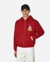 Sky High Farm Flatbush Printed Zipped Hooded Sweatshirt In Red