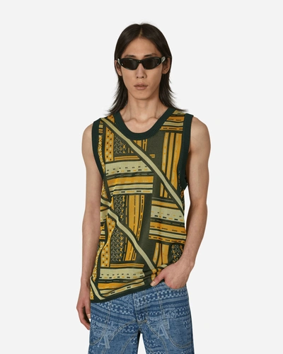 Ahluwalia Jacquard Viscose Knit Tank Top In Multicolor