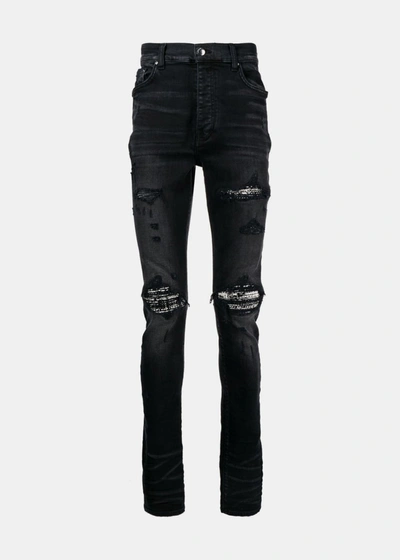 Amiri Ultrasuede Mx1 Skinny Jean In Black