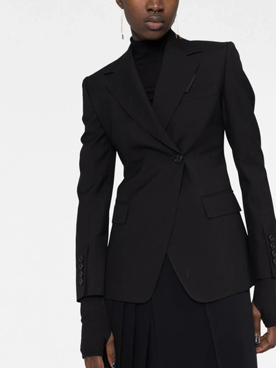 Burberry Claudete Tailored Asymmetric Blazer In Black