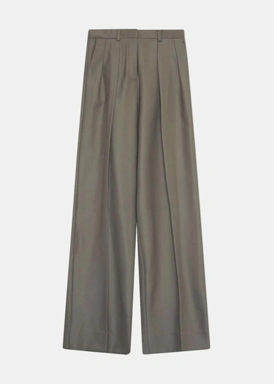 Jonathan Simkhai Felice Wide-leg Trousers In Willow