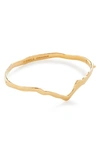 Monica Vinader Gold Amy Powney Wishbone Bangle In 18ct Gold Vermeil On Sterling