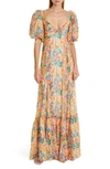BYTIMO FLORAL GEORGETTE MAXI DRESS
