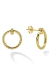 Lagos 18k Yellow Gold Caviar Polished Circle Drop Earrings In Gold