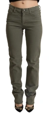 Ermanno Scervino Gray Low Waist Cotton Skinny Denim Trouser Jeans In Gray