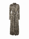 Golden Goose Journey W`s Long Dress Crepe Viscose In Bone White Black