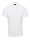 TOM FORD WHITE SHORT-SLEEVES POLO IN COTTON PIQUET JERSEY MAN TOM FORD